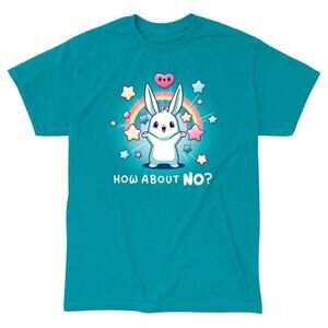Tee Turtle How About No? Bunny T-Shirt in Blue, Size S​​